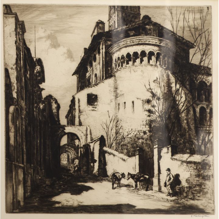 Sidney Tushingham ''Church of St. John & St. Paul'' Etching