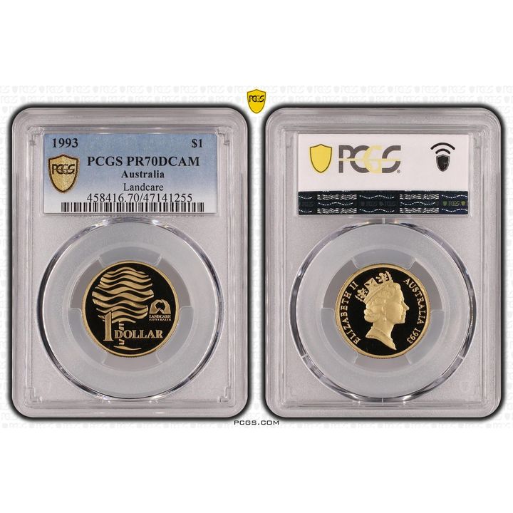 Elizabeth II, Landcare, Pop 12/0, One Dollar, 1993, PCGS PR70DCAM