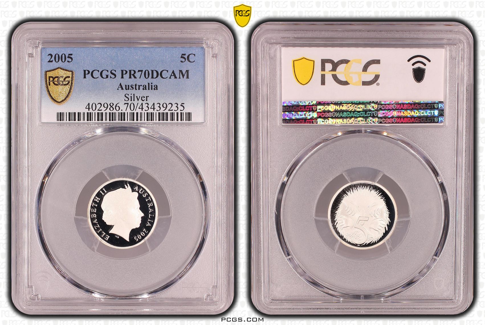 Elizabeth II, Silver, Five Cent, PR70DCAM , 2005 PCGS POP - 13/0