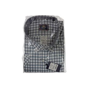 PAGES CHECK SHIRT SHIRT SLEEVE SLATE GREY SIZE 7XL - 75821/086