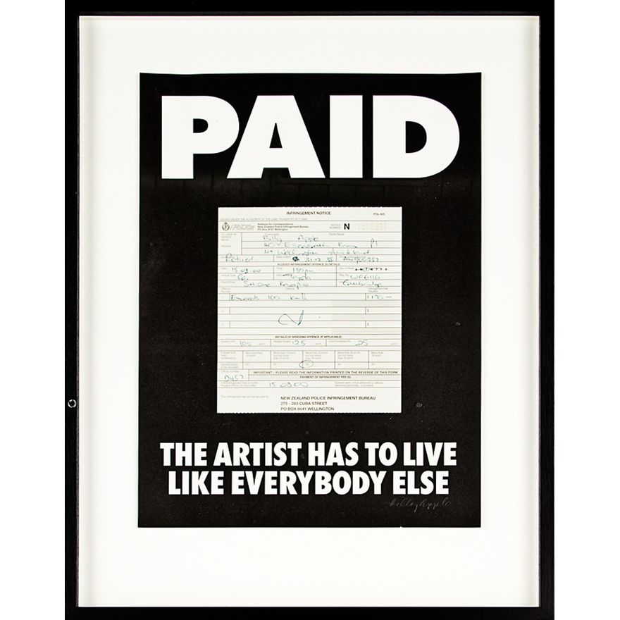 Billy Apple 'PAID'