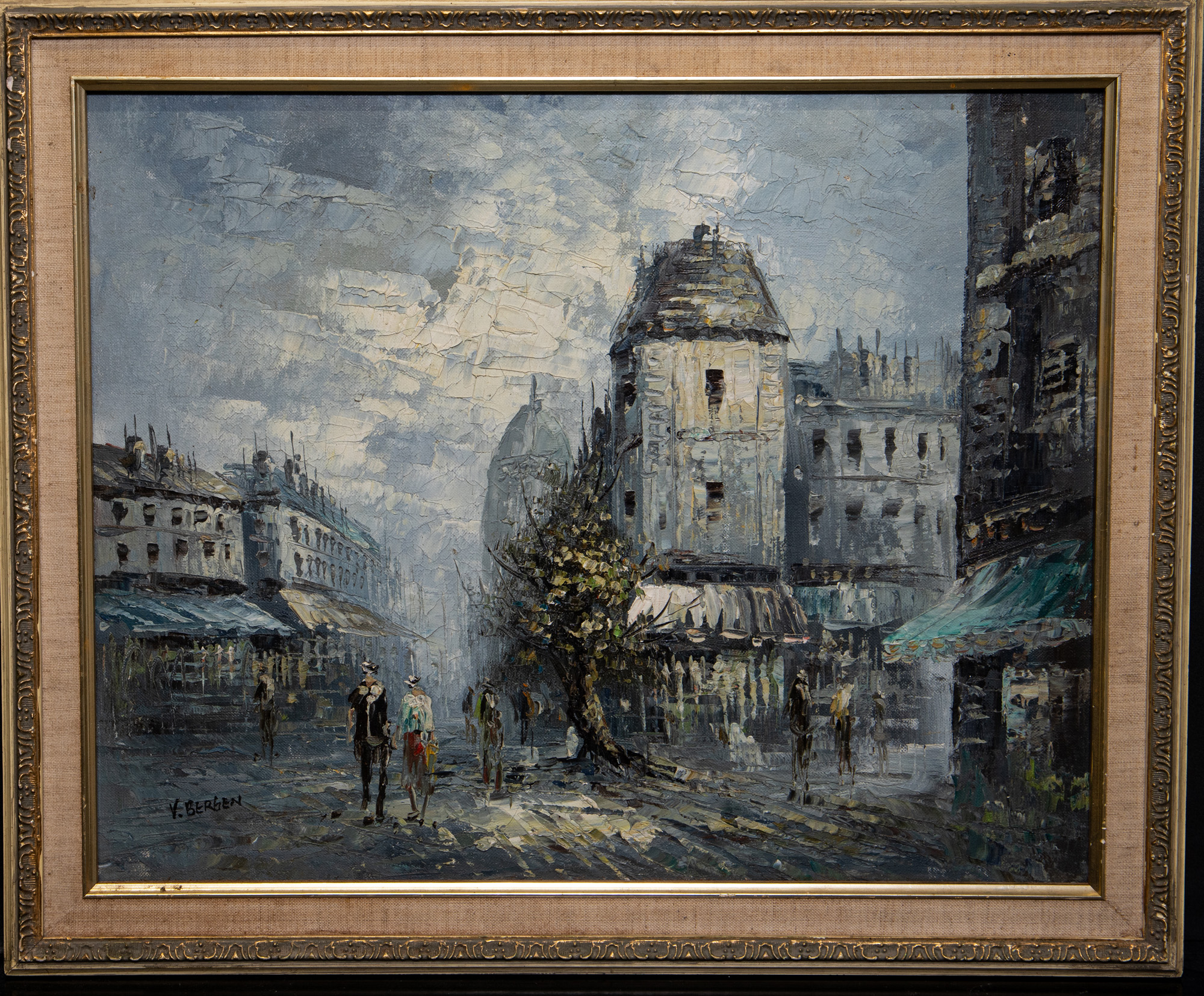 474 · V. Bergen, Untitled (Parisian Street Scene)