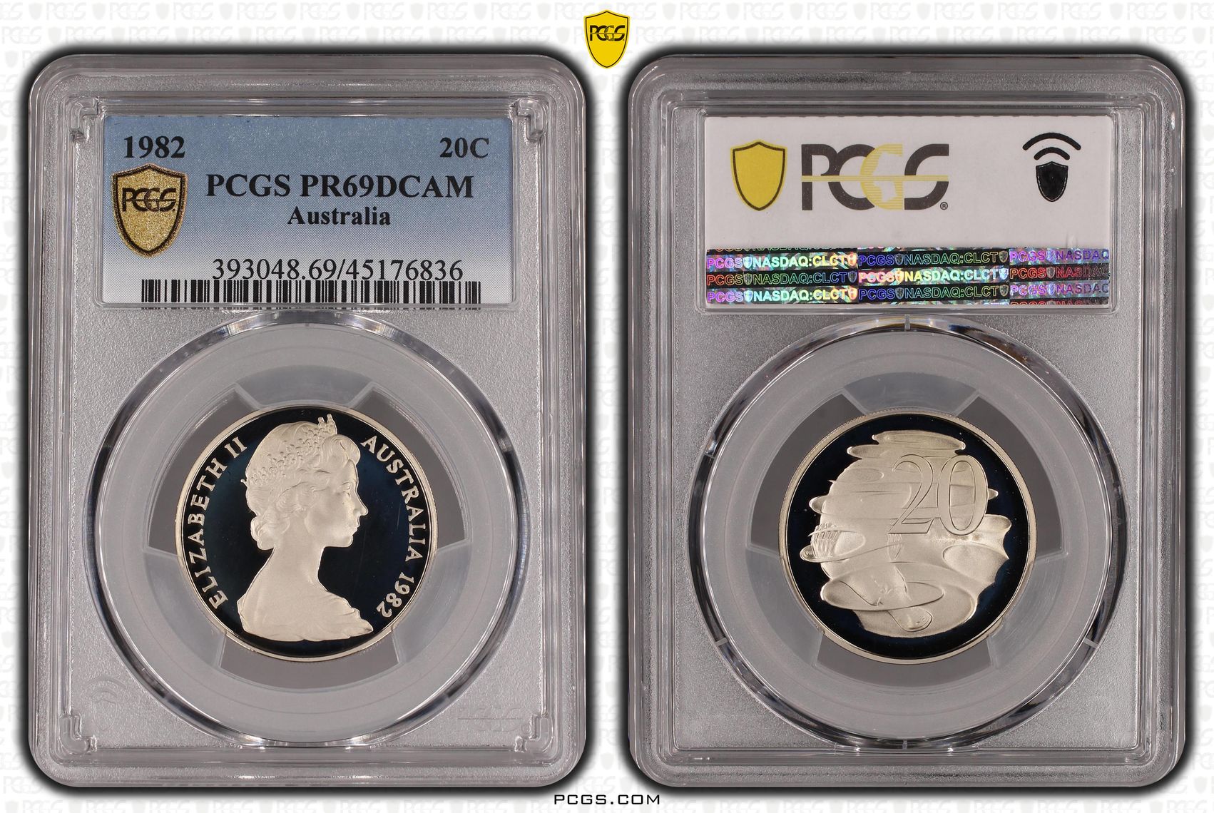 , Twenty Cent, 1982, PCGS PR69DCAM