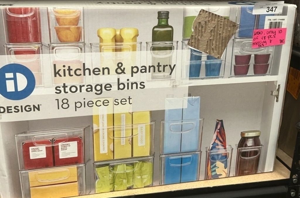 iDesign Kitchen and Pantry Storage Bins, 10 Piece Vanzant Auctions