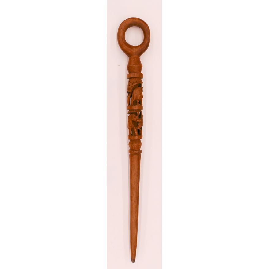Carved African Wood Walking Stick- 38''