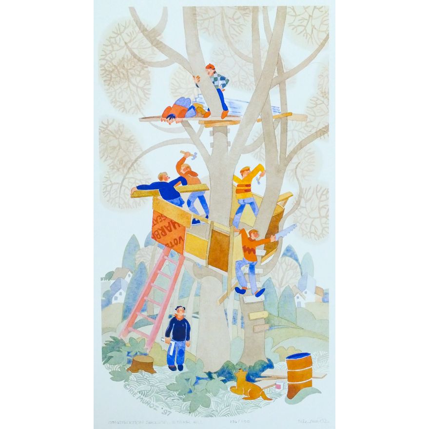 Rie Munoz ''Construction Season, Starr Hill'' 1997