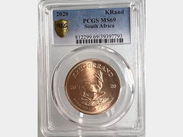 2020 SOUTH AFRICA GOLD 1oz KRUGERRAND MS69 PCGS