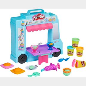 PLAY-DOH KITCHEN CREATIONS ICE CREAM TRUCK TOY PLAYSET FOR KIDS, 20 PLAY KITCHEN ACCESSORIES, 5 COLORS, PRESCHOOL TOYS FOR 3 YEAR