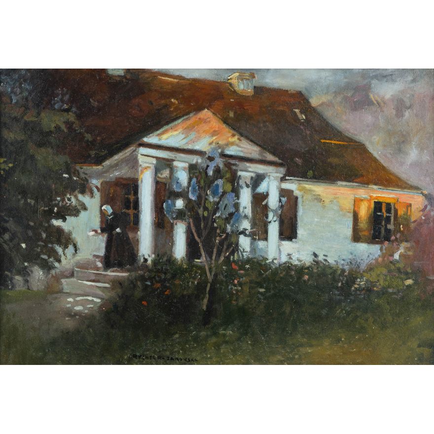 Bronisława Rychter-Janowska | Dworek w zachodzącym słońcu