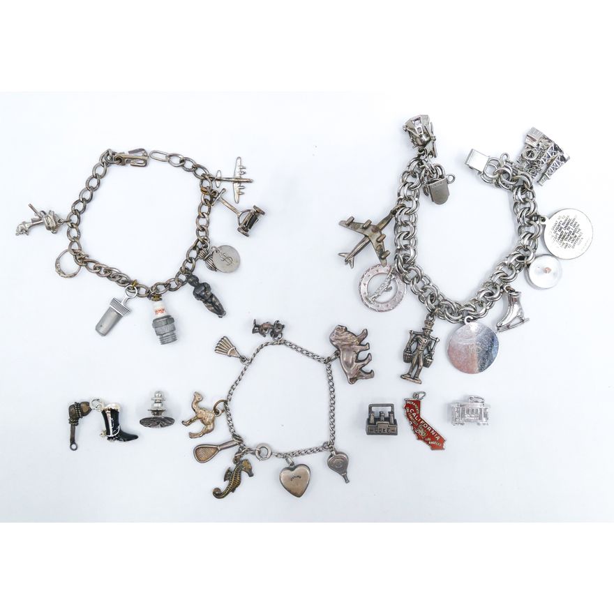 Box Sterling Charm Bracelets & Charms - 85 Grams TW