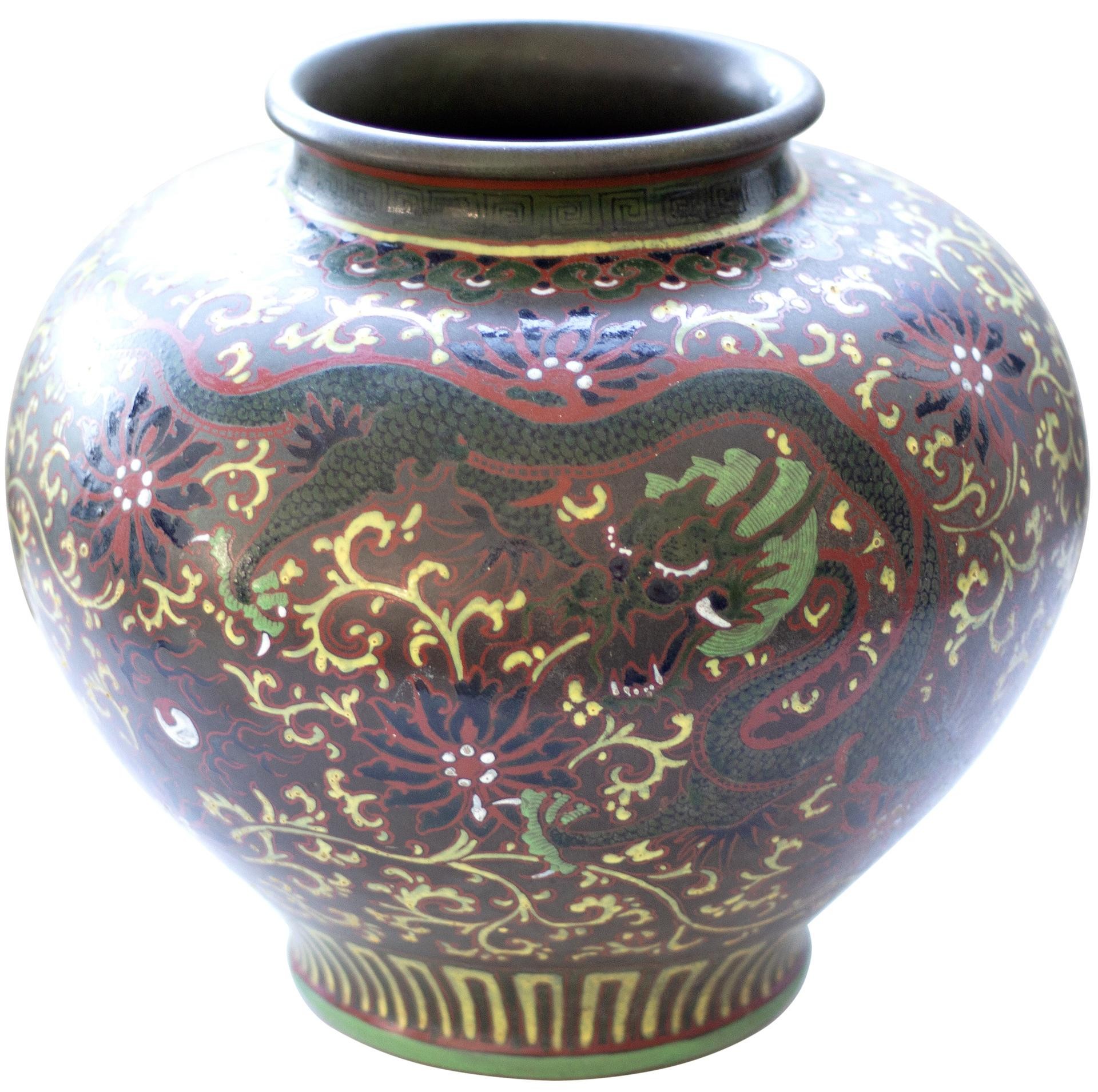 266 · China, Empire, Qing Dynasty, Glazed Urn, c.1900, VGC