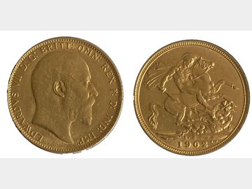 1902 EDWARD VII LONDON MINT GOLD SOVEREIGN