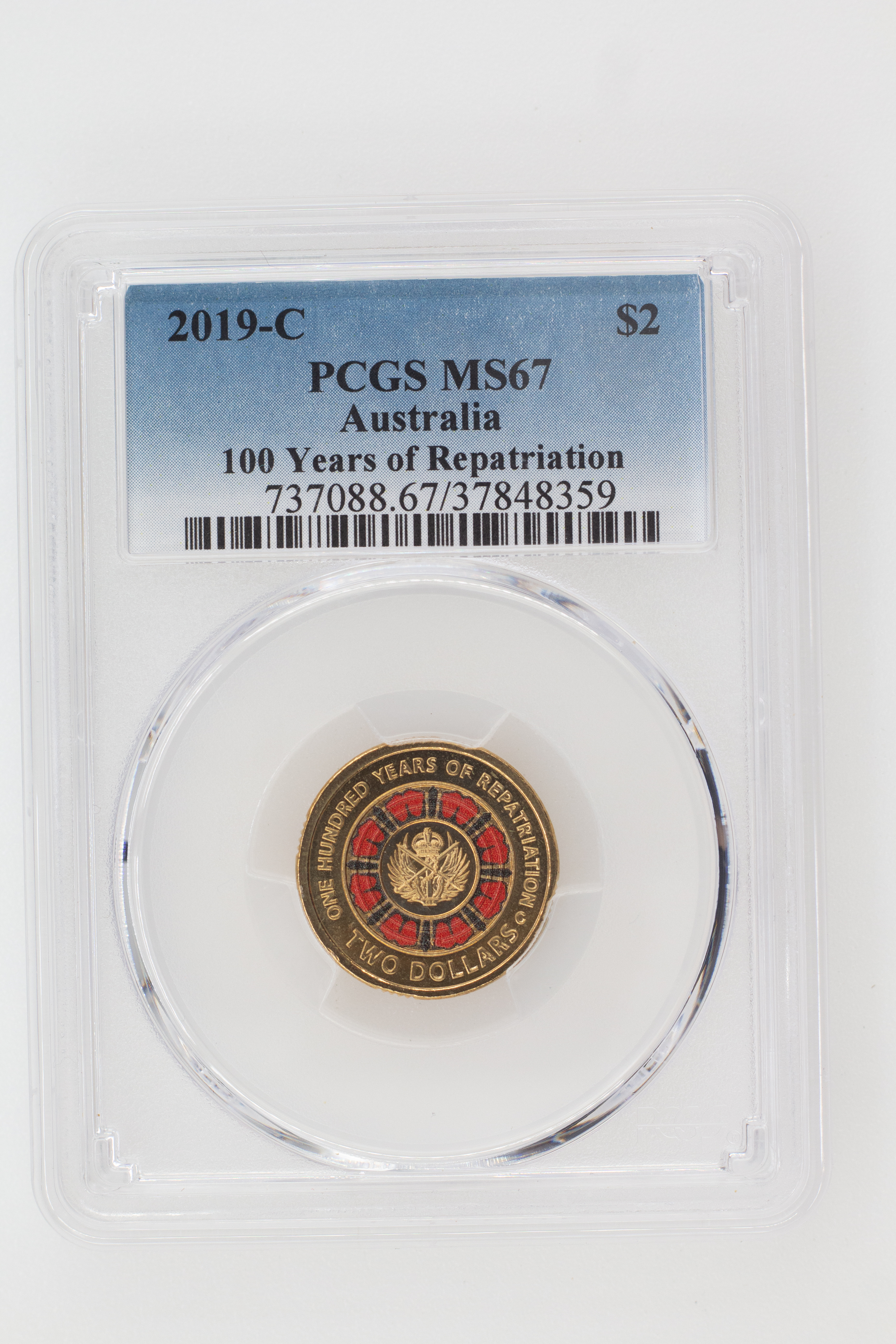 2019-C Australia Two Dollar, $2 100 Years of Repatriation PCGS - MS67 -359