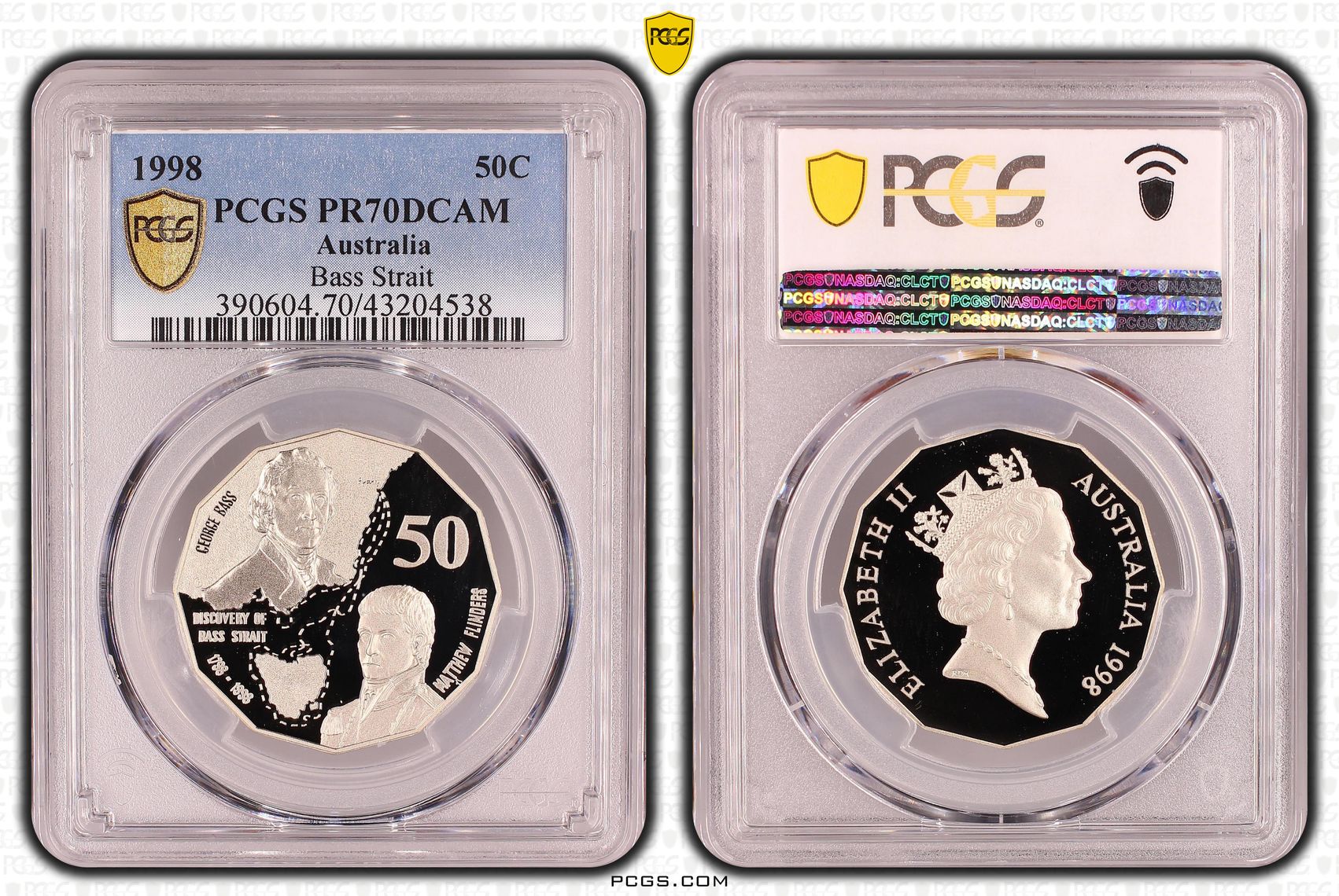1998 Australia Fifty Cent, 50c Bass Strait PCGS - PR70DCAM POP 15/0 -538
