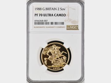 1988 ELIZABETH II PROOF GOLD 2 POUND PF70 UCAM TOP POP!