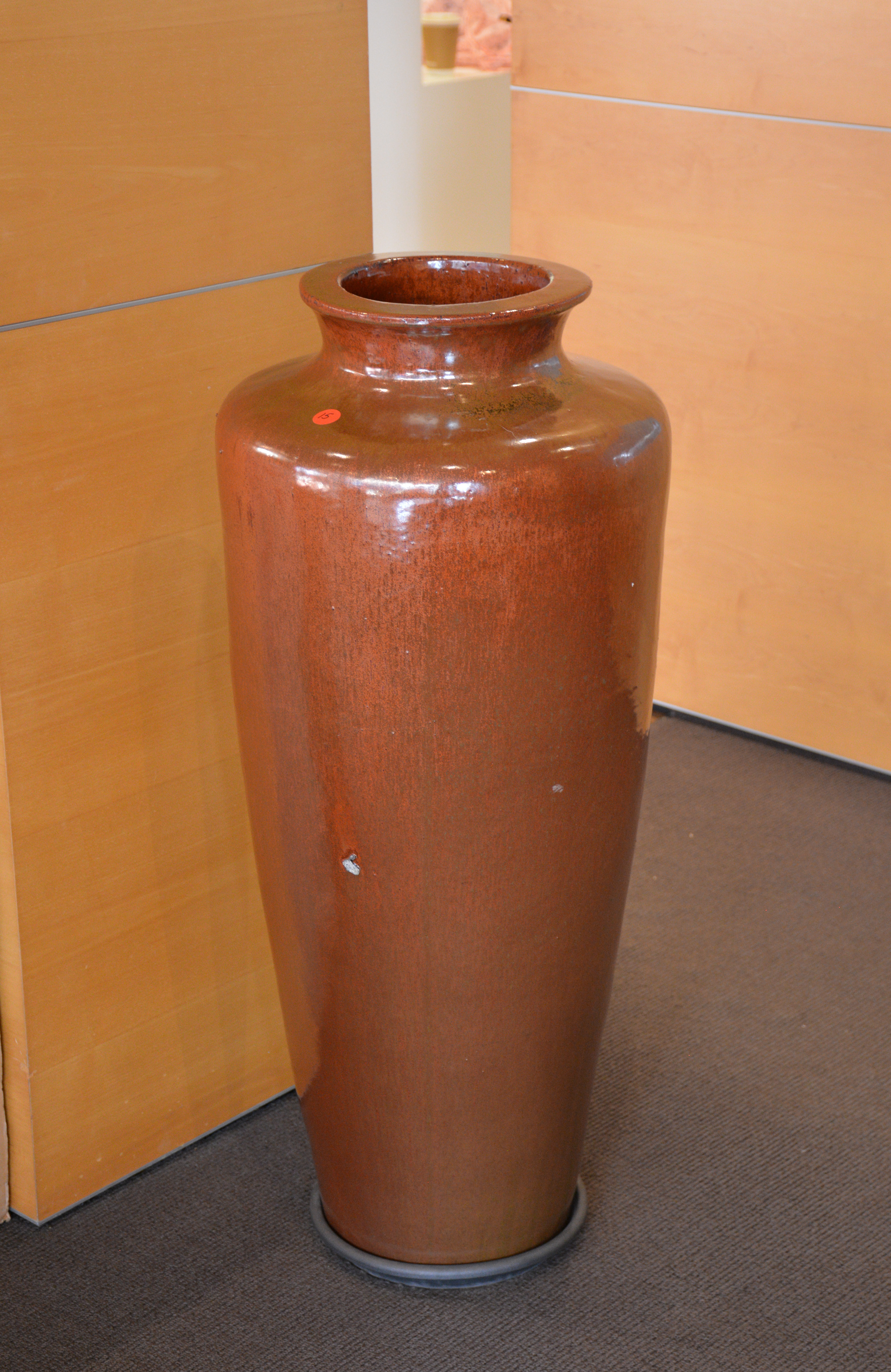 Large Brown Vase/Pot — sold at auction in New Zealand for $180