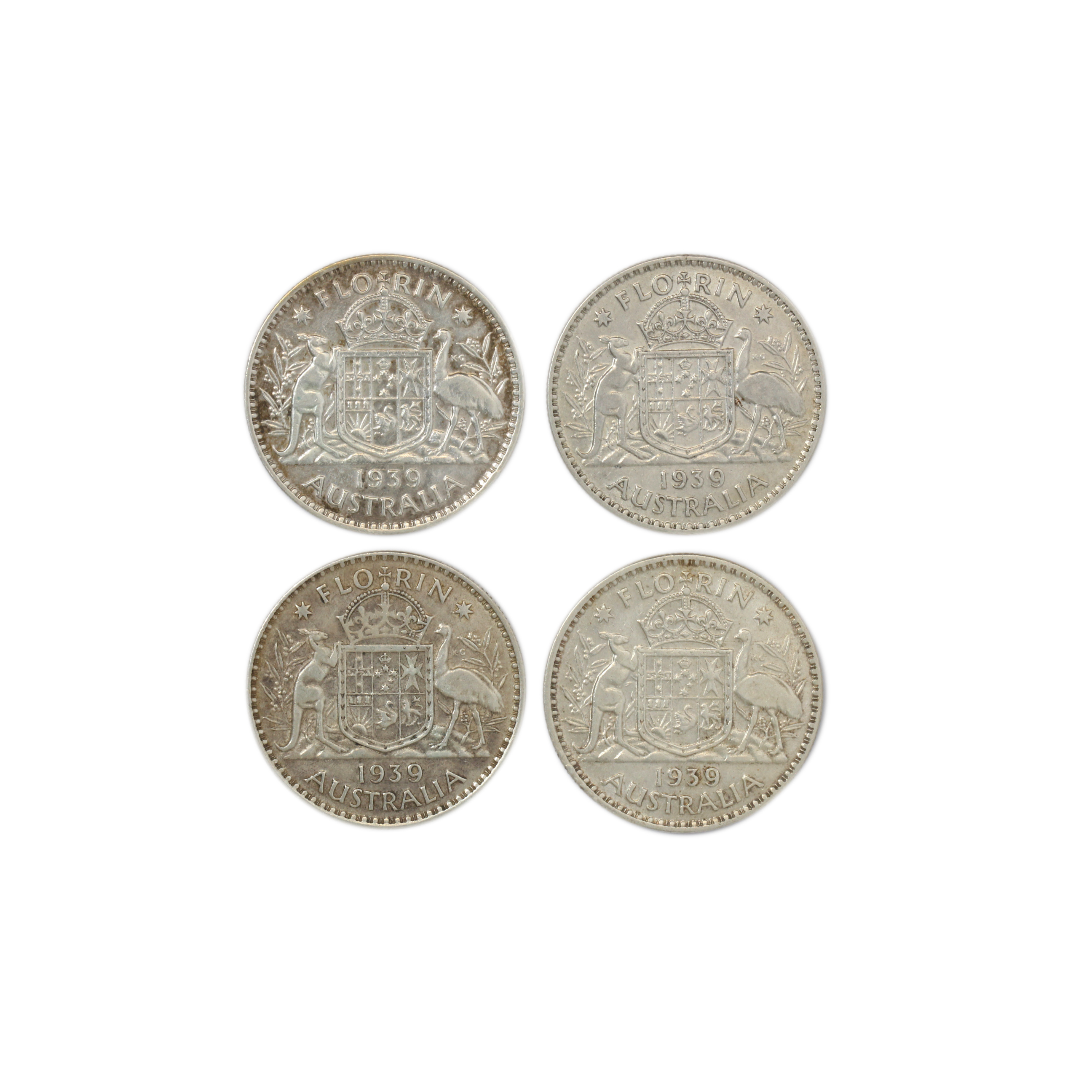 1089. · Group, George VI, Florin, 1939, VF