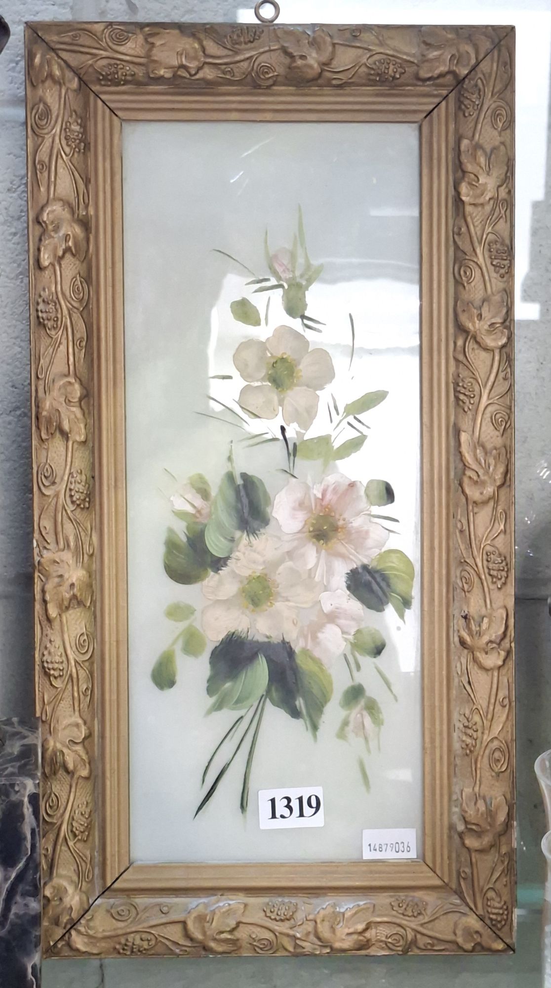 A SMALL PAINTING ON GLASS