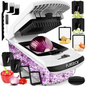 VEGETABLE CHOPPER VEGETABLE CUTTER SPIRALIZER VEGETABLE SLICER - FOOD ONION VEGGIE CHOPPER DICER POTATO FRY CUTTER (4-IN-1 CHOPPER