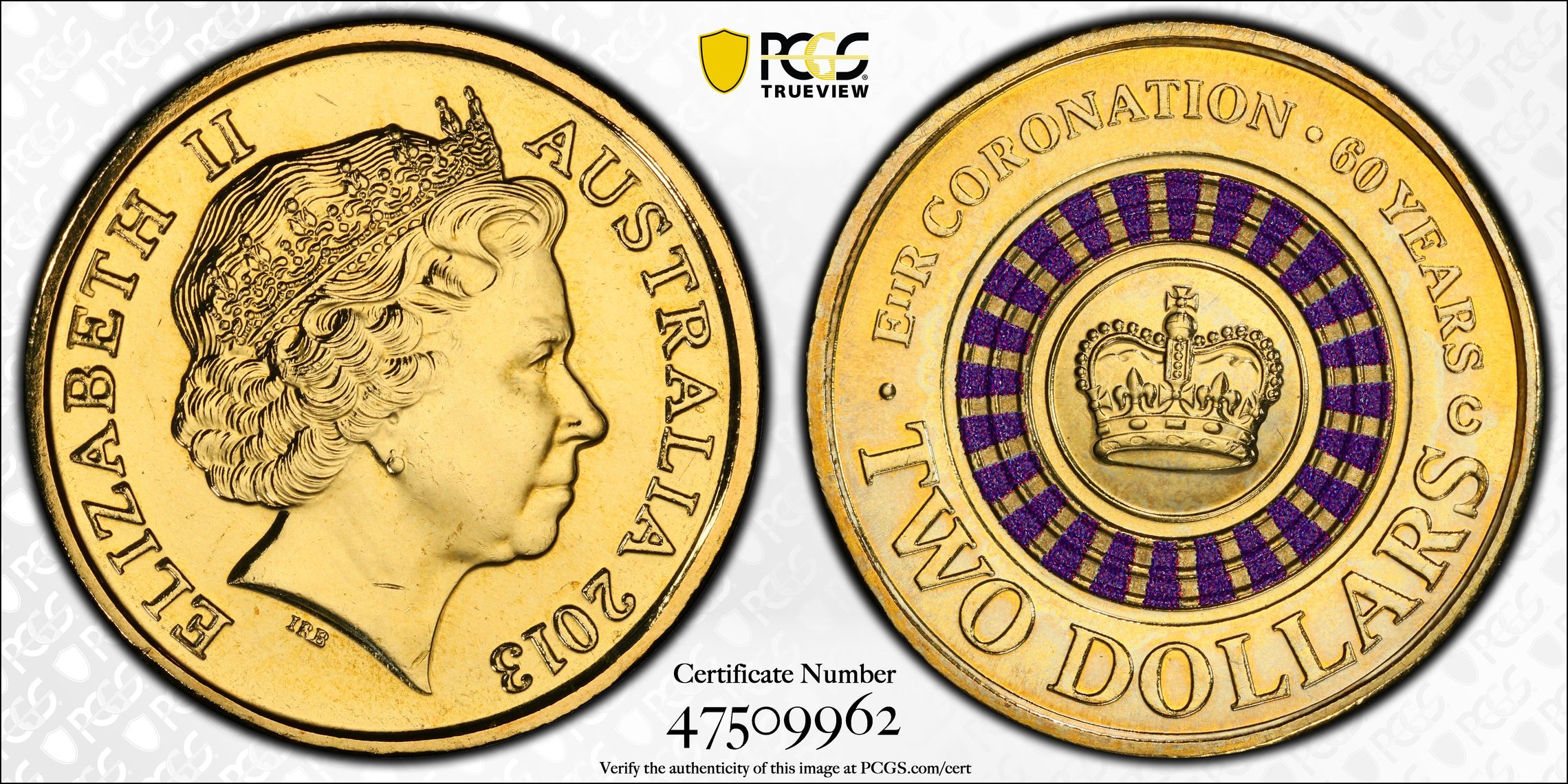 Coronation Colorized , Two Dollar, 2013-C, PCGS MS66