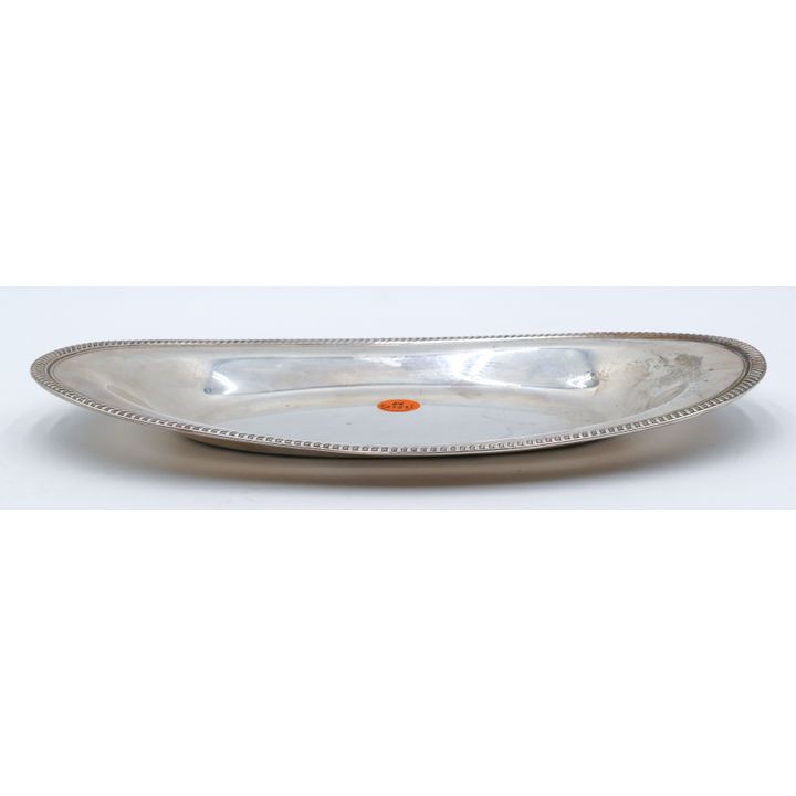 Fisher Sterling Oval Rope Edge Tray 12'' - 217 Grams