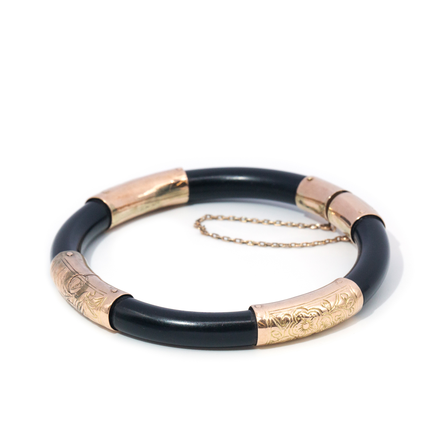 Black Coral 14ct Gold Bracelet