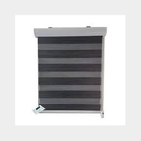 Mordern Readymade Quality Roller BlindTextured Silver and IYWA Tieback Black 150 x 120 cm|