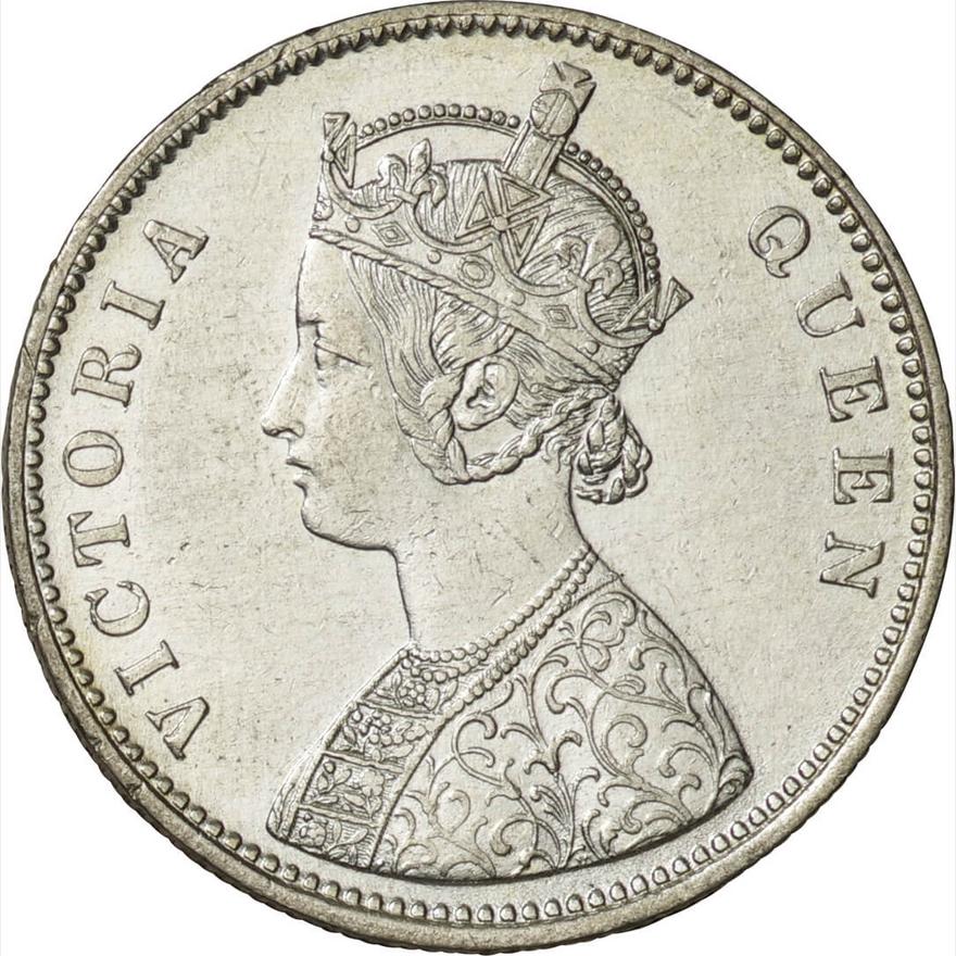 1882 英領インド ヤングヴィクトリア 1ルピー 銀貨 AUDetails - 美術品 ...