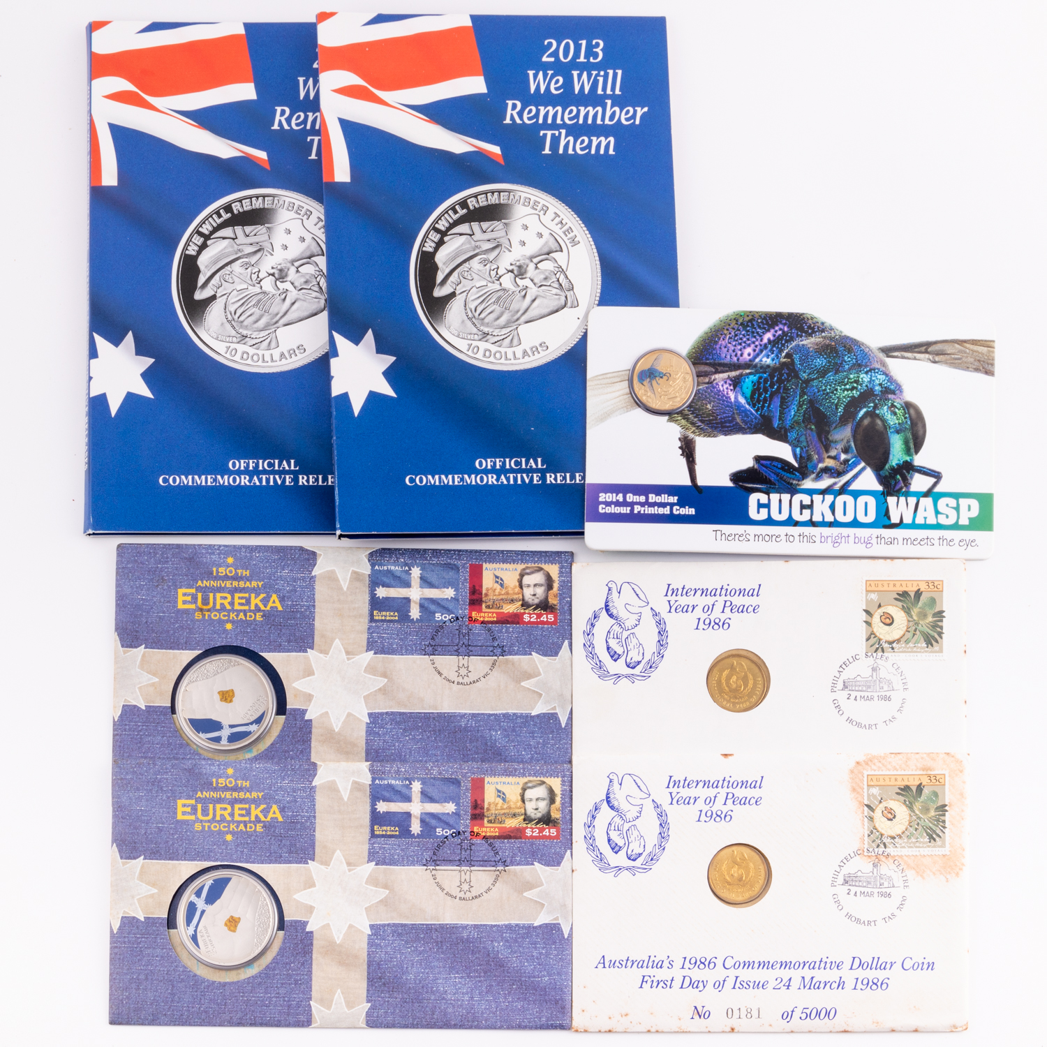 Elizabeth II, Miscellaneous Commemorative, One Dollar - Five Dollars, 1986 - 2014, UNC