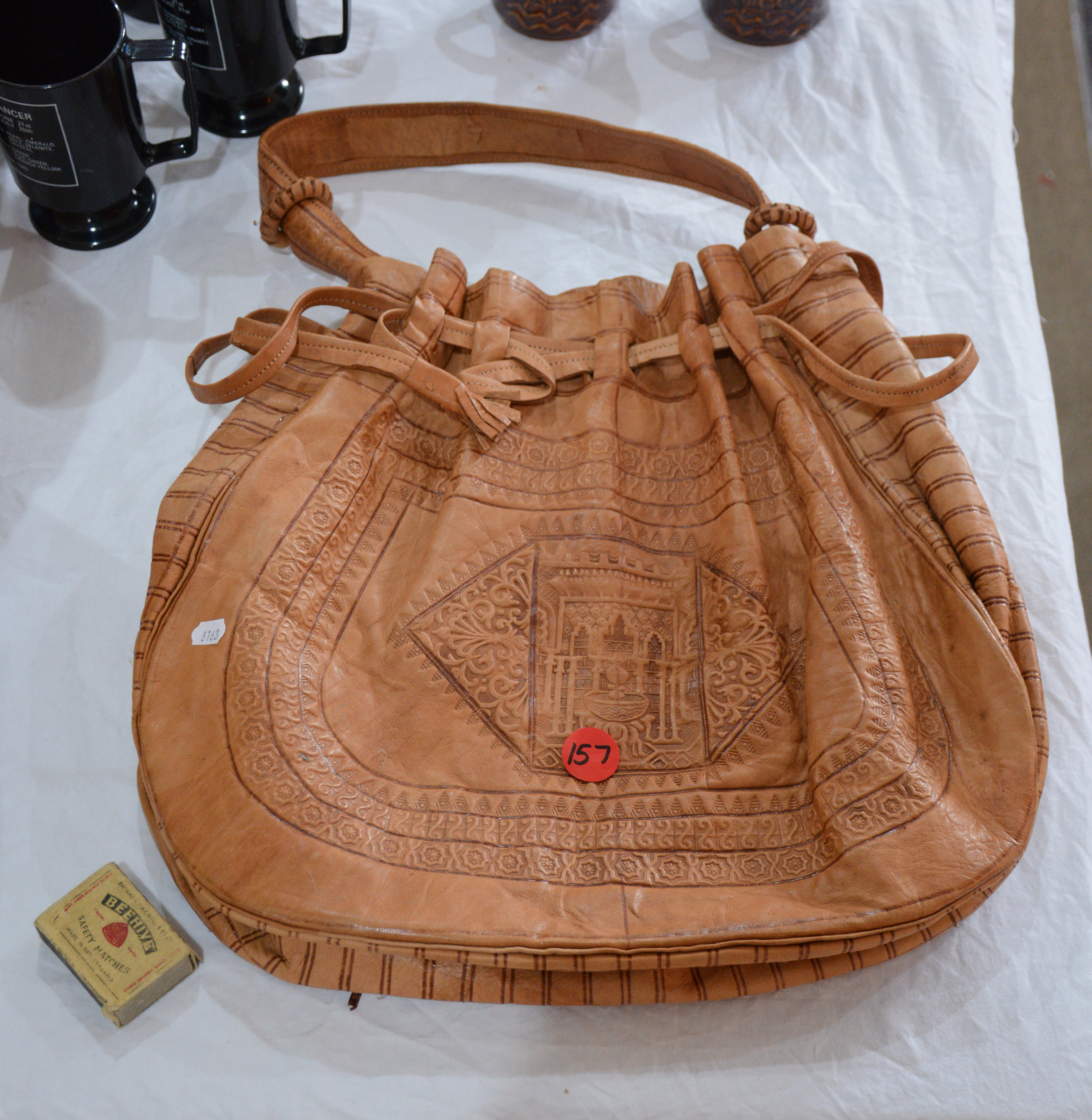 Tooled Leather Handbag — sold at auction in New Zealand for $15