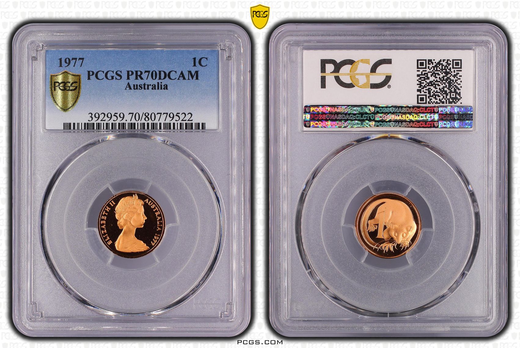 6 · 1977 Australia One Cent, 1c PCGS - PR70DCAM POP 31/0 -522
