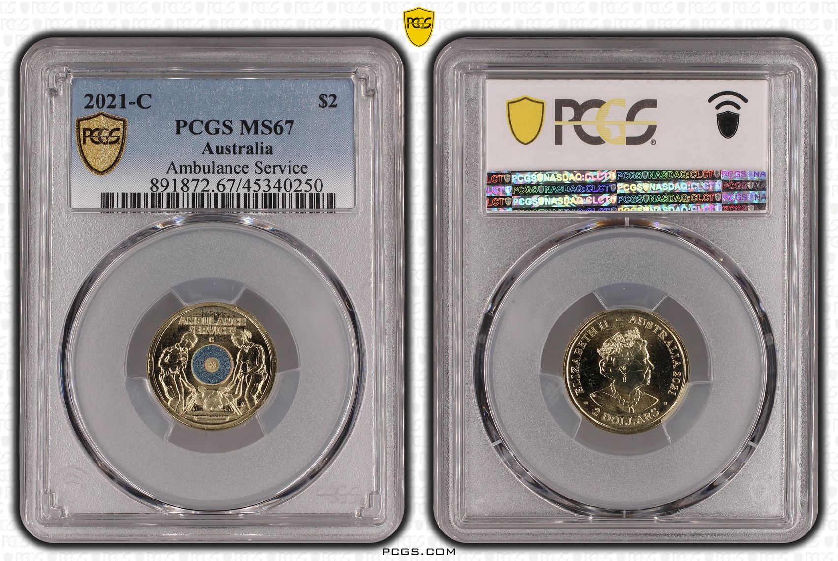 Elizabeth II, Ambulance Service, Two Dollar, 2021-C, PCGS MS67