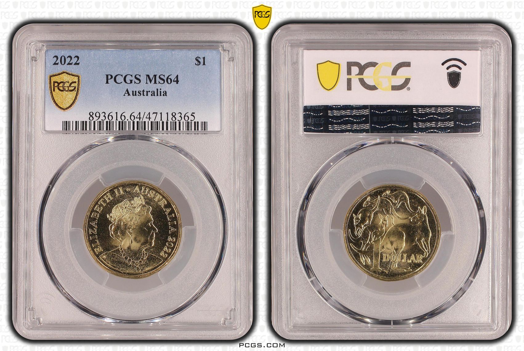Elizabeth II, One Dollar, 2022, PCGS MS64
