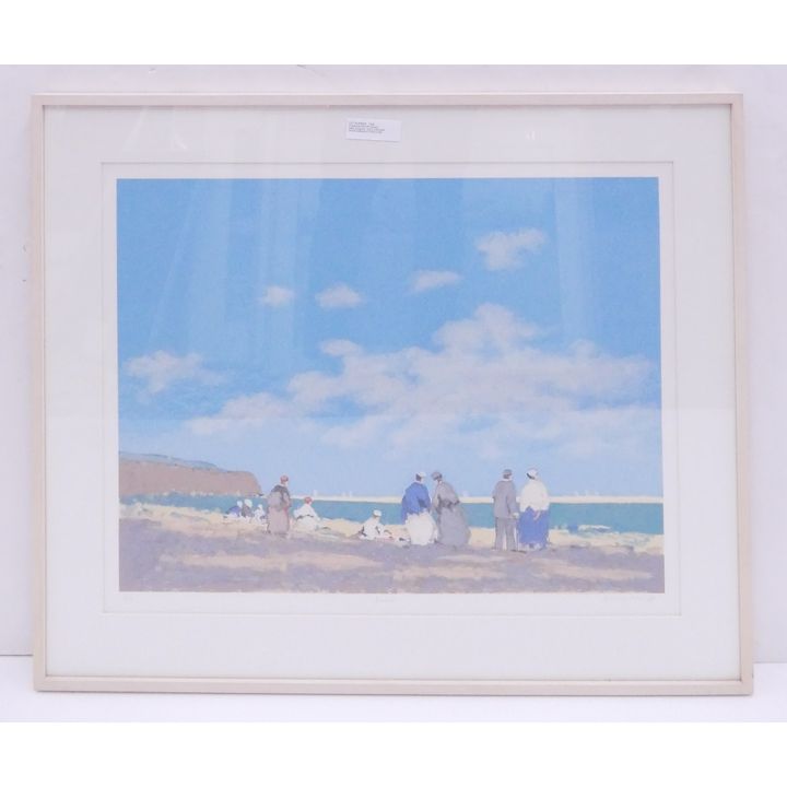 Frederick McDuff 'Dinard' S/N Beach Scene Serigraph- 29x34'' (edition 1/245)