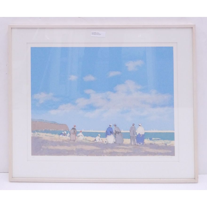 Frederick McDuff 'Dinard' S/N Beach Scene Serigraph- 29x34'' (edition 1/245)
