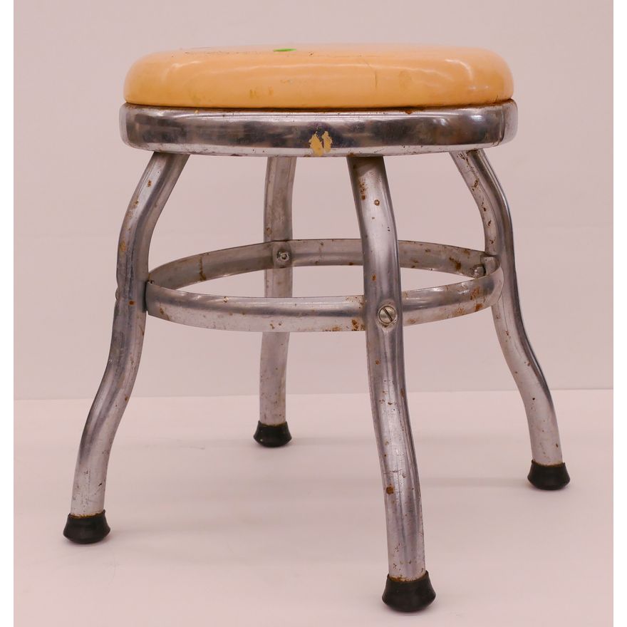 Vintage Cosco Chrome Stool- 16x14''