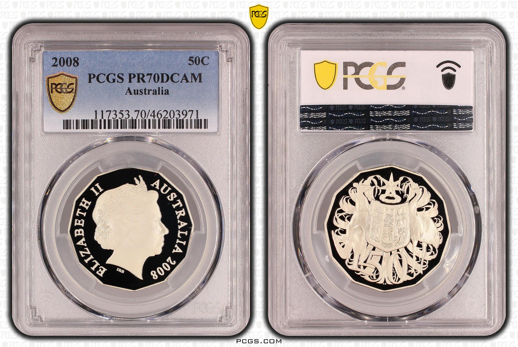 Fifty Cent, 2008, PCGS PR70DCAM