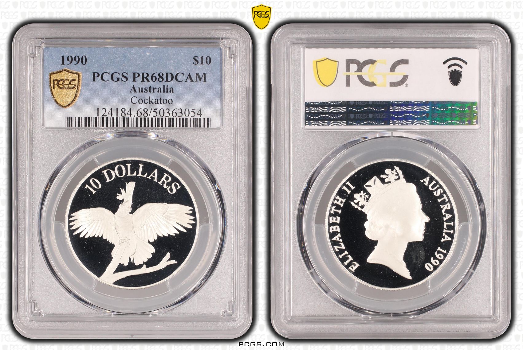 Cockatoo , Ten Dollar, 1990, PCGS PR68DCAM