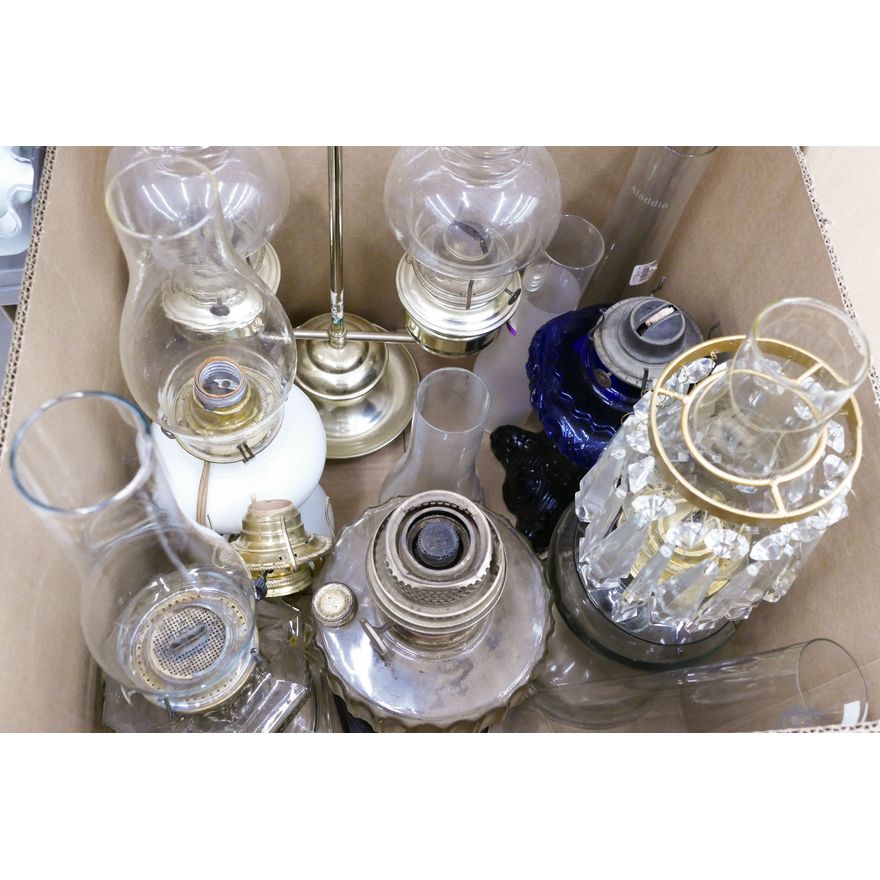 Box Glass Oil Lamps