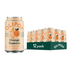 12 FL OZ OLIPOP PREBIOTIC SODA, ORANGE SQUEEZE, 12 FL OZ, 12 PACK, REFRIGERATED
