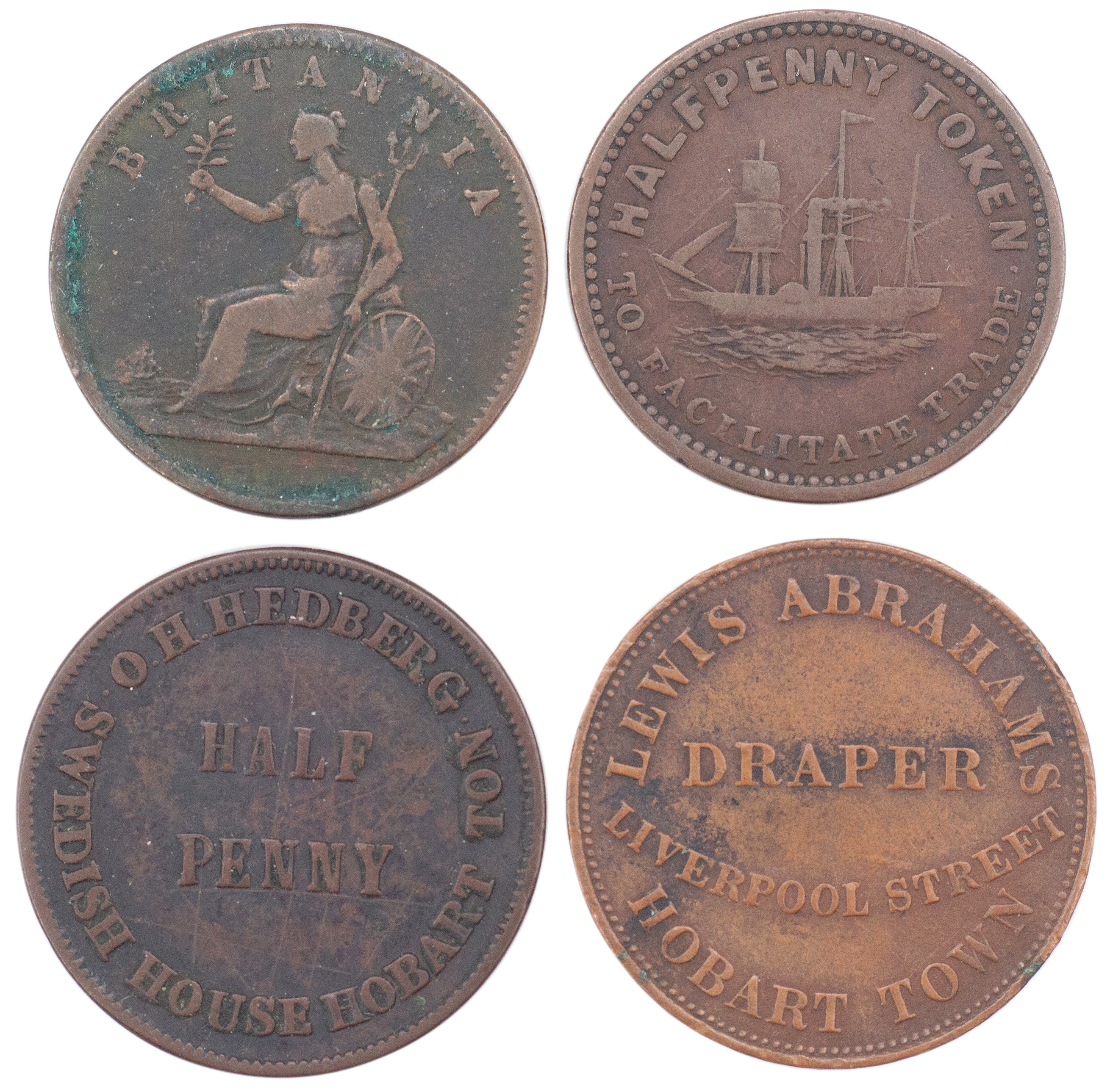 Tasmania, Accumulation, Halfpenny, Accumulation F - aVF