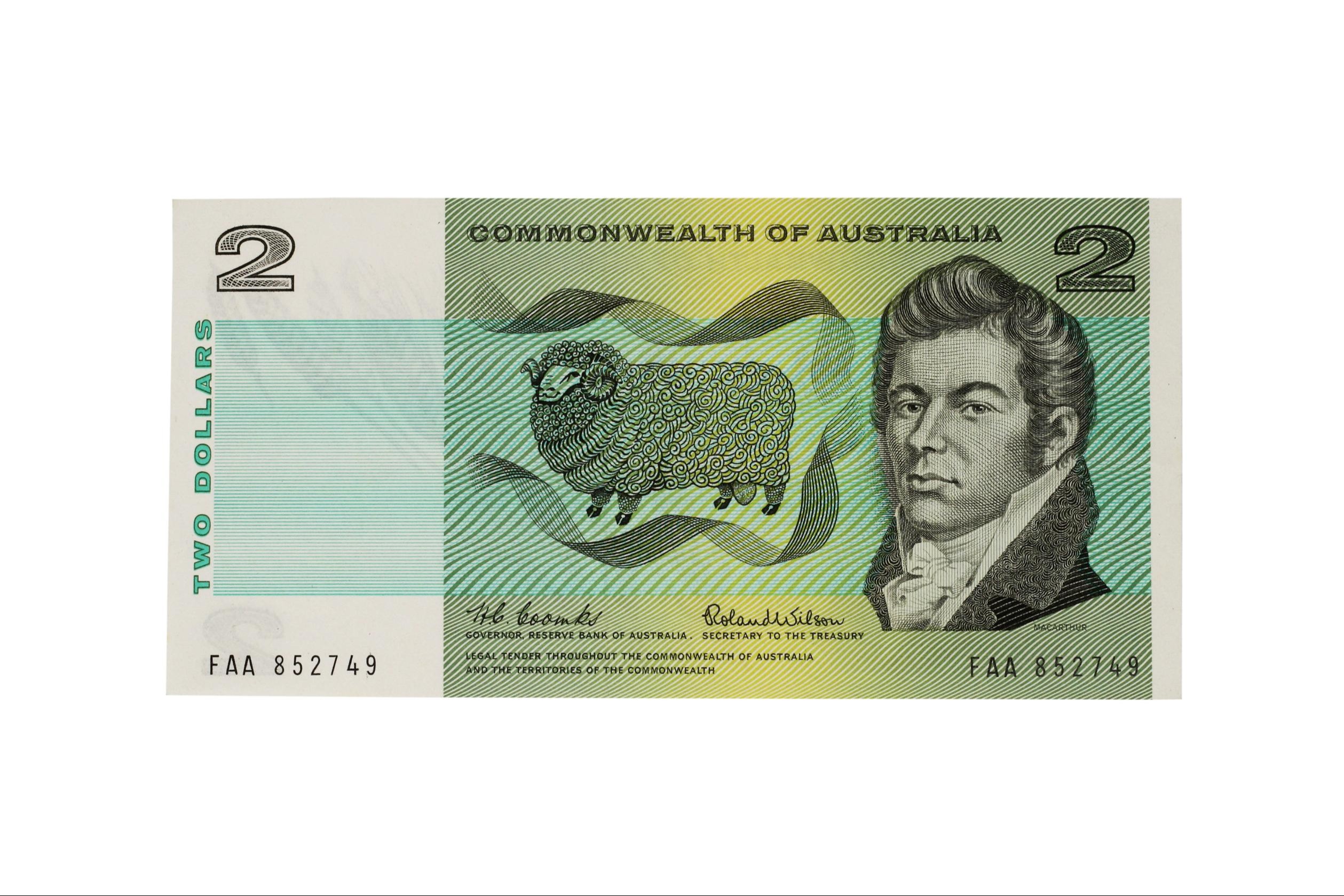 2210. · Coombs/Wilson, Two Dollars, 1967, aUNC