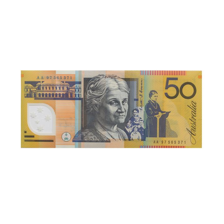 First Prefix - MacFarlane/Evans, Fifty Dollars, 1997 Uncirculated