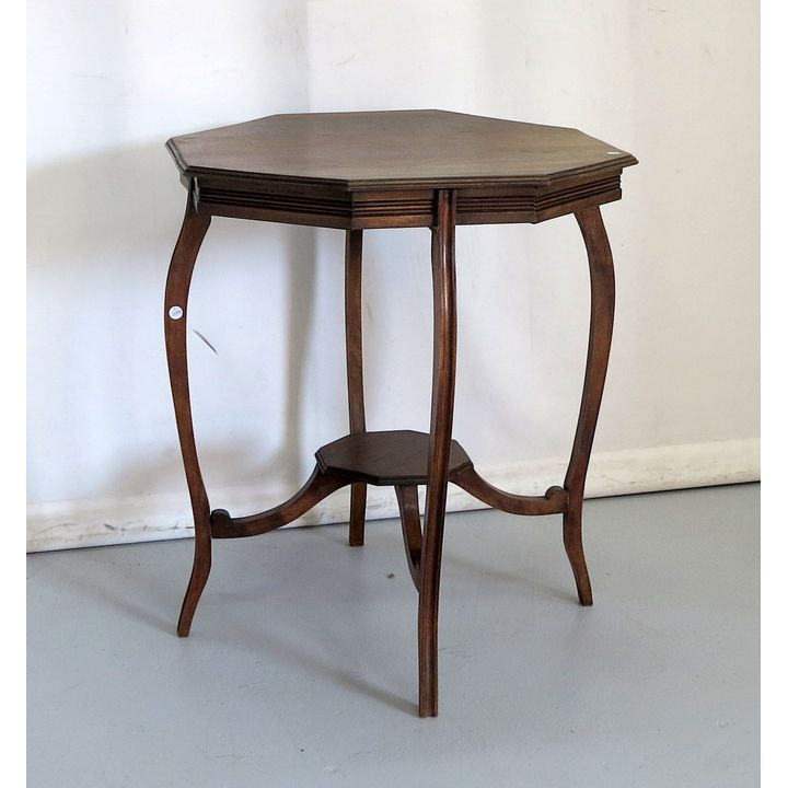 EDWARDIAN MAHOGANY OCTAGONAL LAMP TABLE