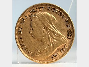 1893 VICTORIA OLD HEAD GOLD HALF SOVEREIGN