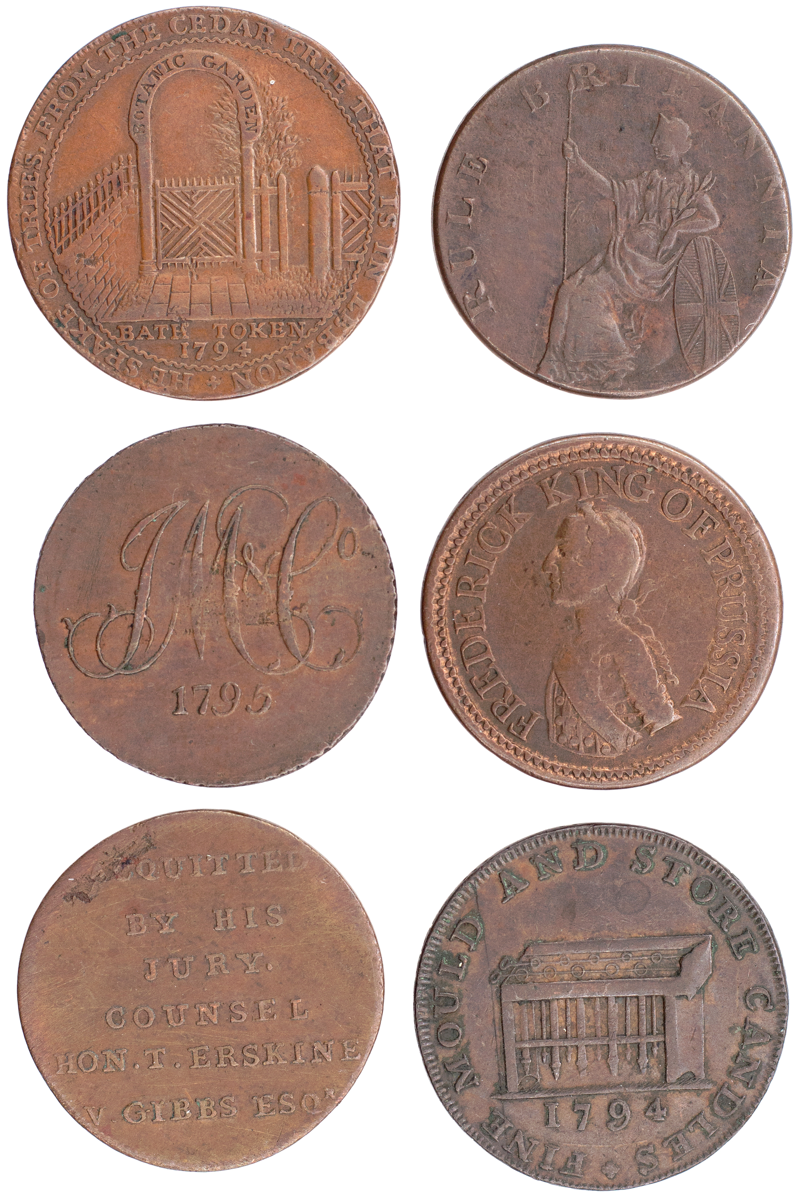 Great Britain, Bath, Somerset, Halfpenny, 1794, EF
