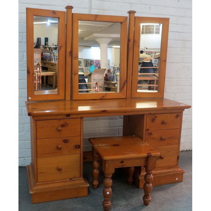 DRESSING TABLE AND STOOL,