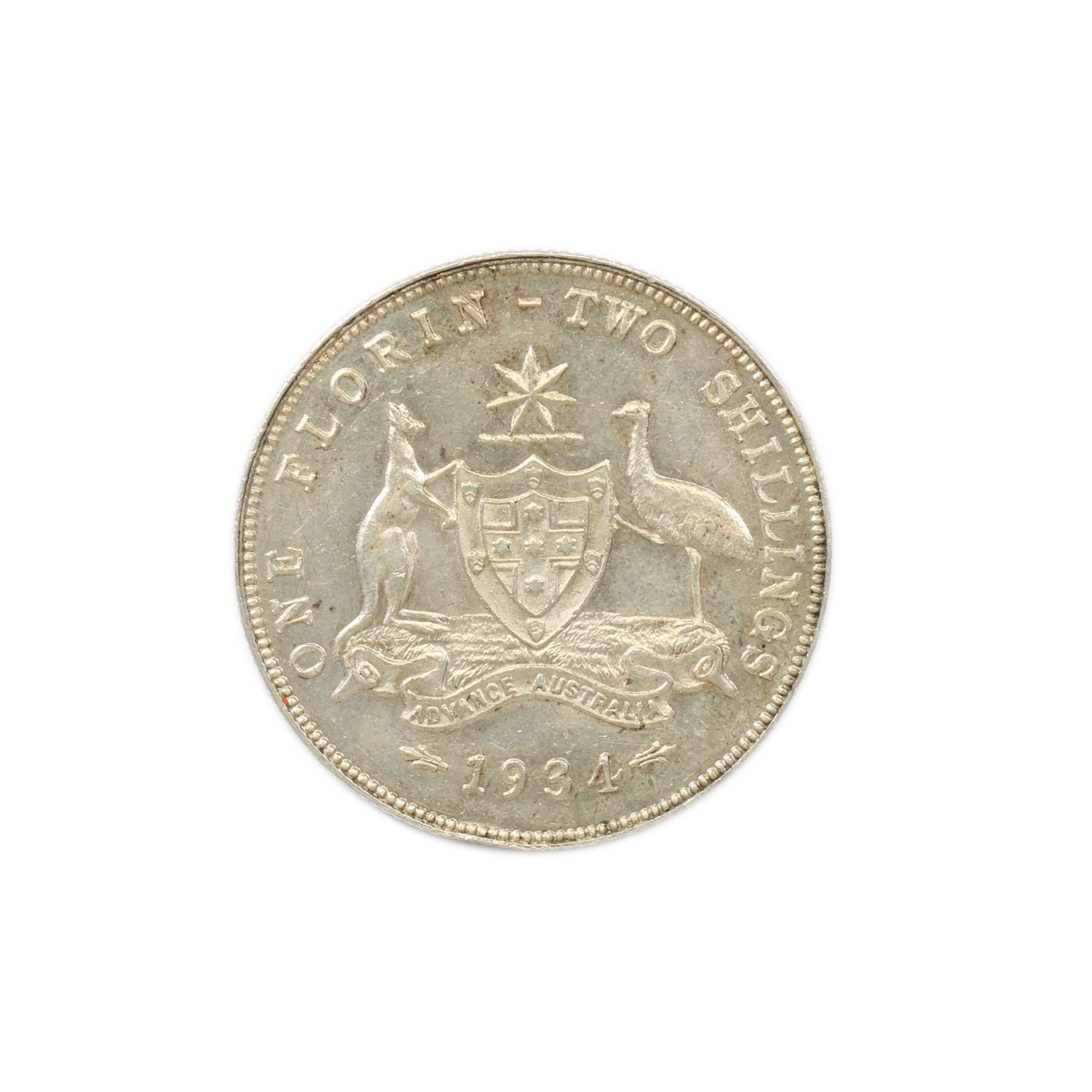 1064. · George V, Florin, 1934, aUNC