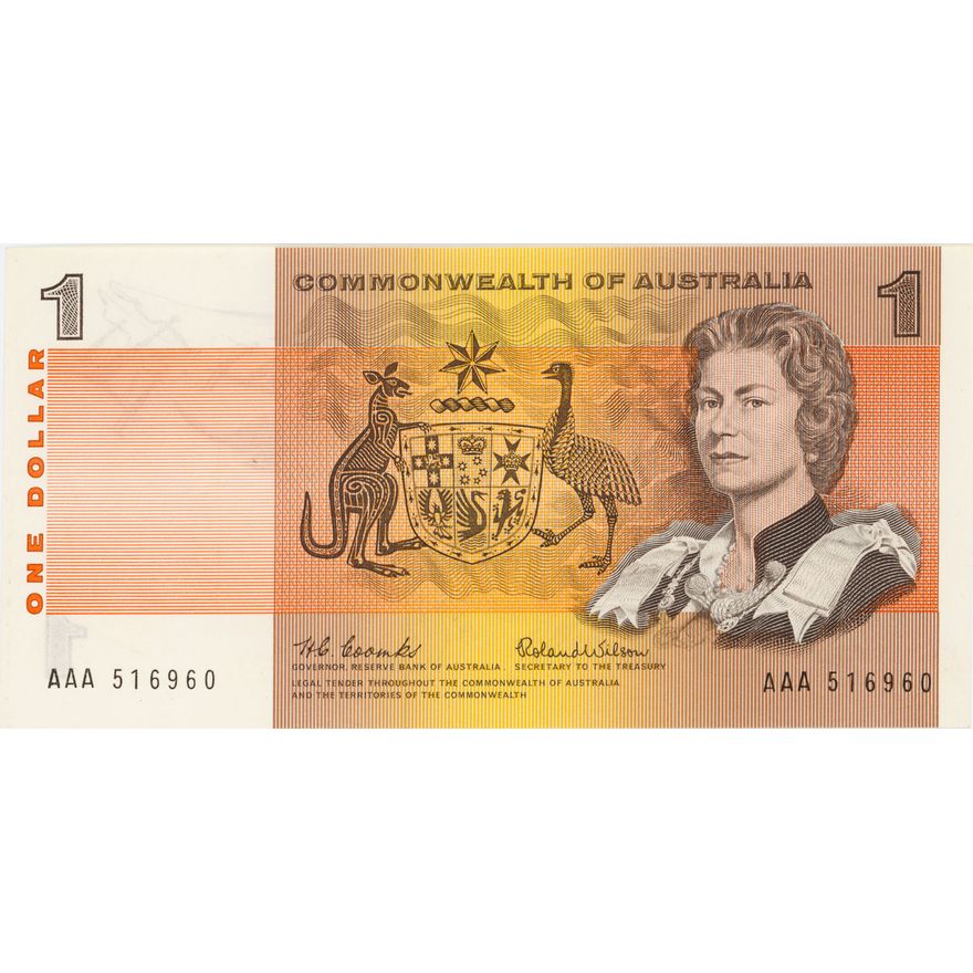 Coombs/Wilson, One Dollar, 1966,  gEF