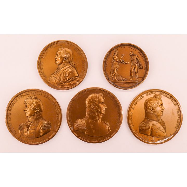 5pc Medallic Art Co. Bronze Medals.